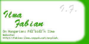 ilma fabian business card